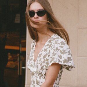 NEW Faithfull the Brand- Boda Midi Dress Poplar Sage